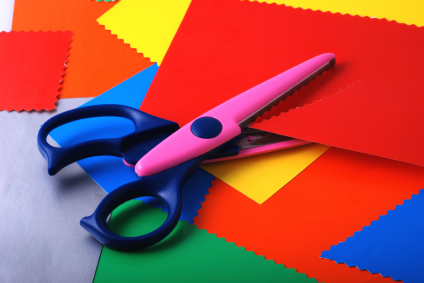 Rainy Day Activities = scissors and craft paper
