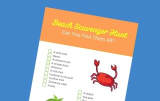 Beach scavenger hunt lead - Mykidstime