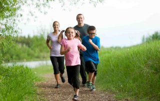 Family exercise for kids skincare routine