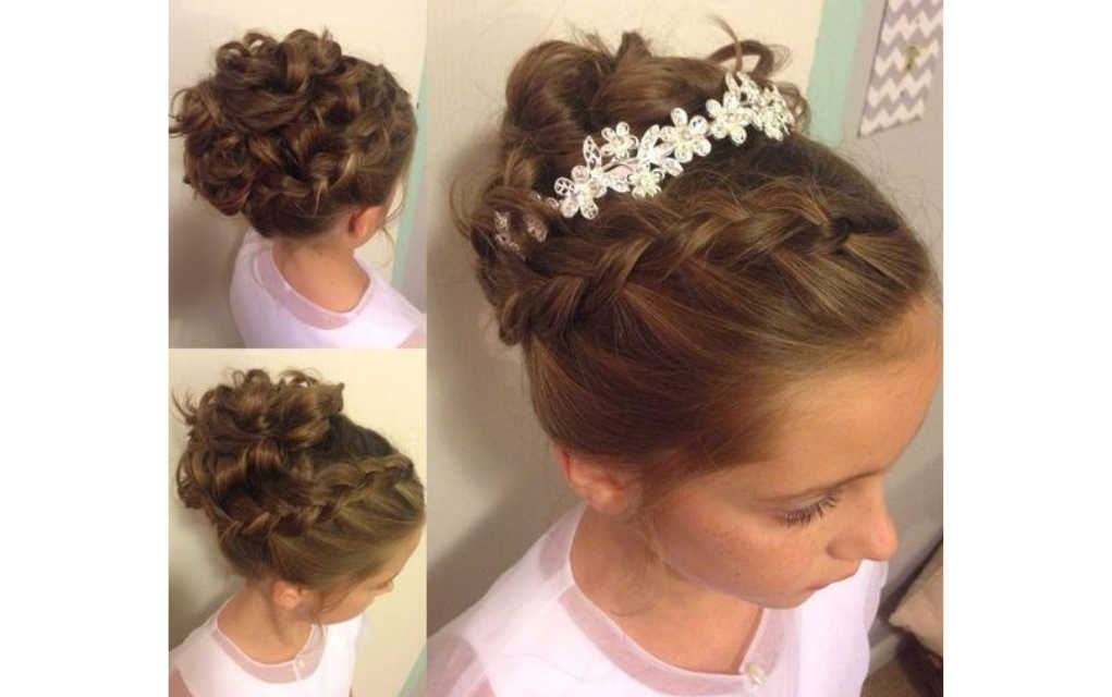 First Communion Hairstyles Bun Hairstyle Ideas