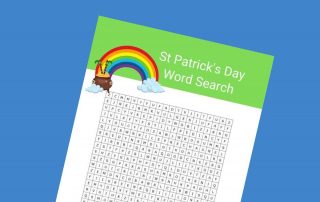 St Patrick's Day word search lead - Mykidstime