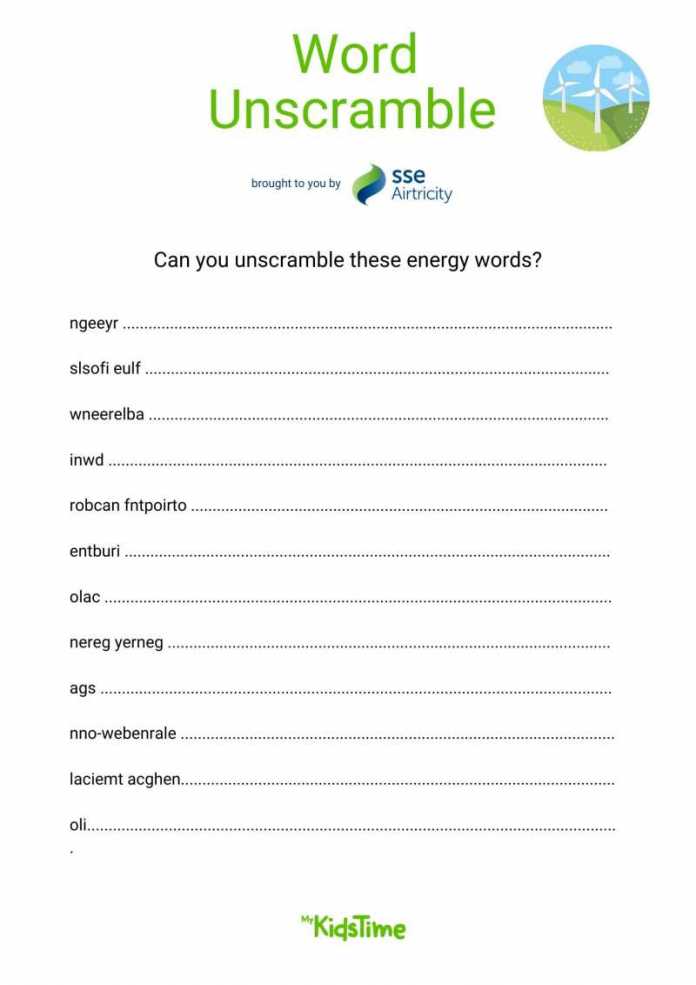 Fun Energy Learning Activities And Resources For Kids