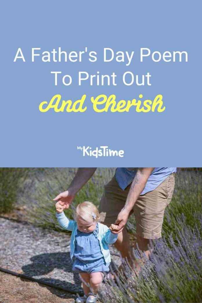 a fathers day poem to print out cherish