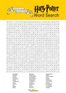 Have Some Magical Fun With Your FREE Harry Potter Word Search