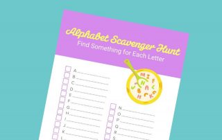 Alphabet scavenger hunt lead - Mykidstime