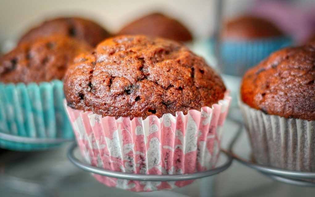 Banana Cupcakes with Cherry and White Chocolate