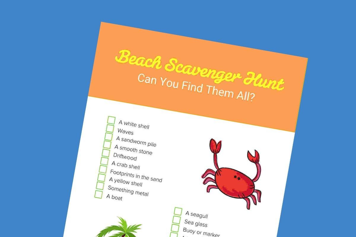 Download Our FREE Beach Scavenger Hunt for Kids