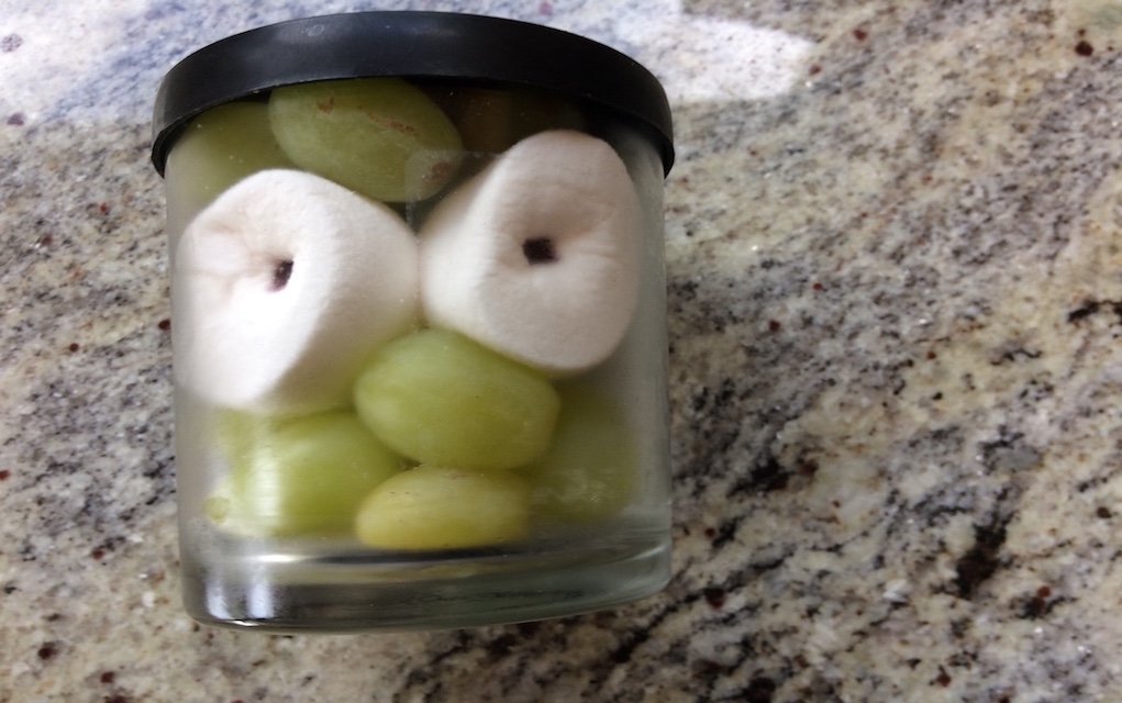 Creative Lunchbox Ideas: Googly Grape Face in a Jar