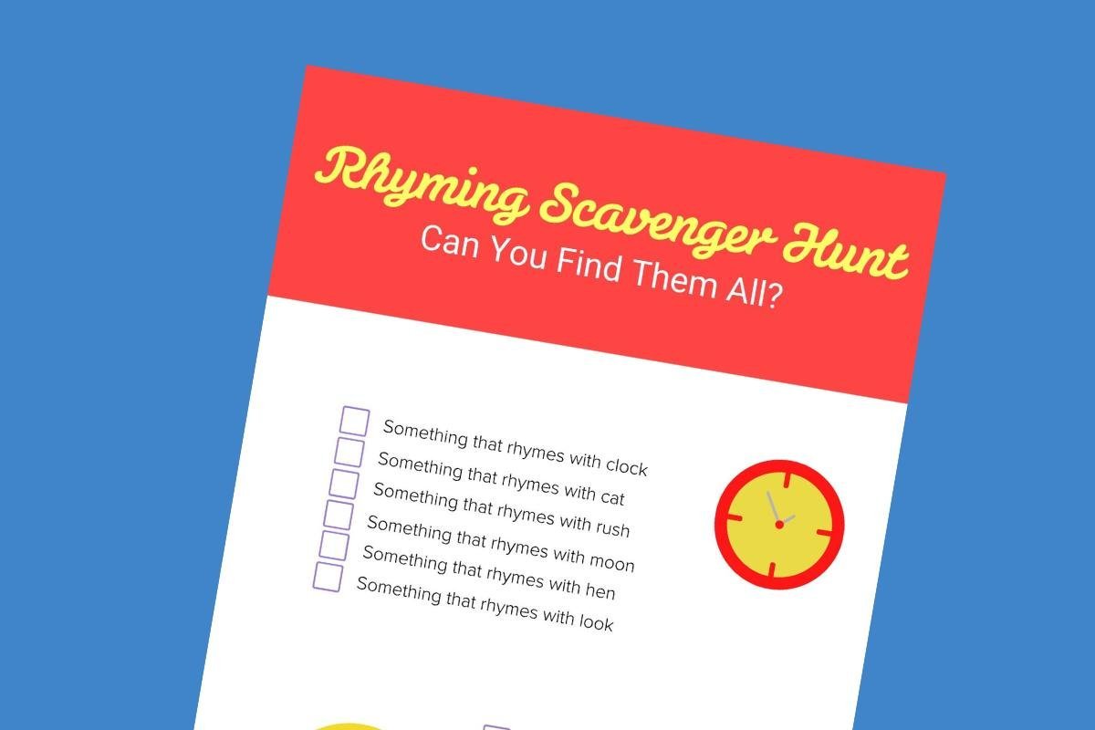 Download Your FREE Fun Rhyming Scavenger Hunt for Kids