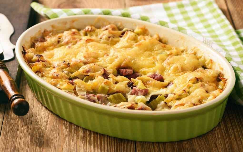 Family Dinner Challenge – Jill’s Butterbean, Chorizo and Leek Gratin