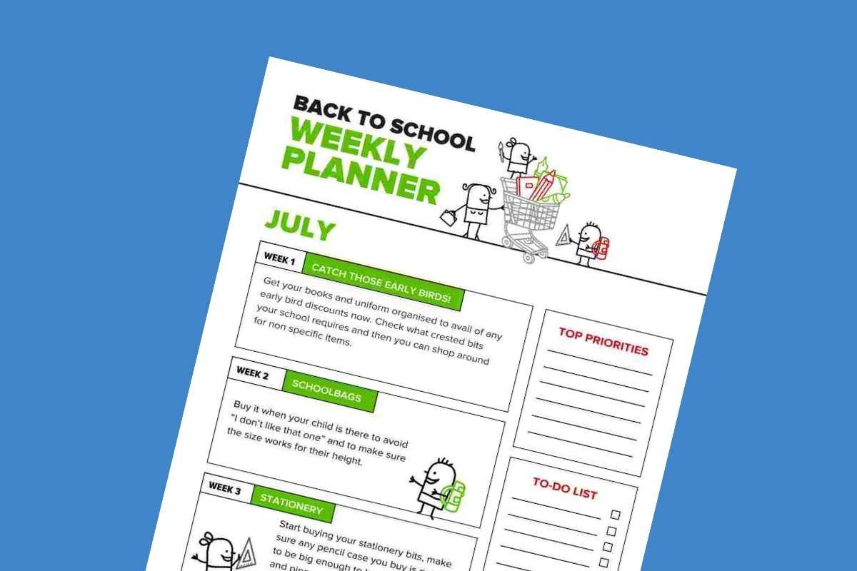 FREE 8 Week Back to School Planner to Avoid Last Minute Panic!