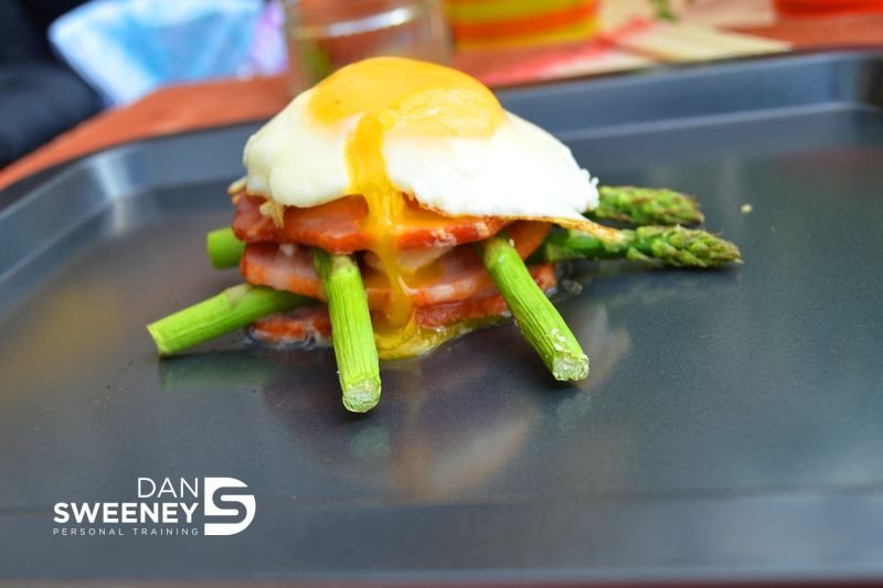 Healthy Breakfast Ideas: Bacon and Egg Tower