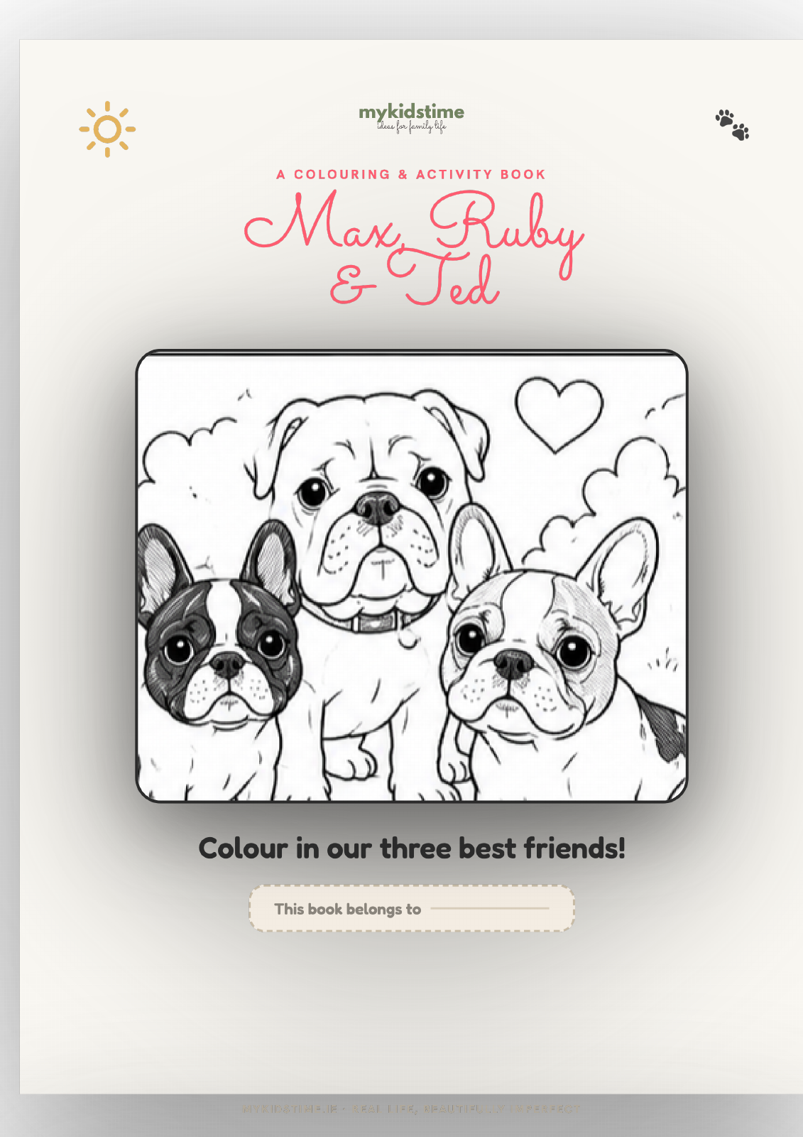 Preview of the Max, Ruby and Ted Colouring Book