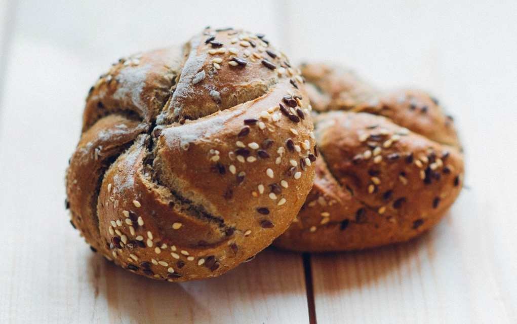 Whole Grain Bread Rolls With Porridge Oats And Seeds