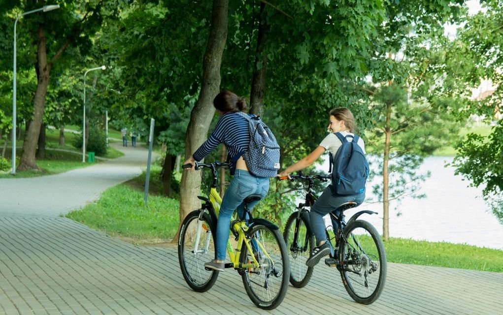 teens on bikes