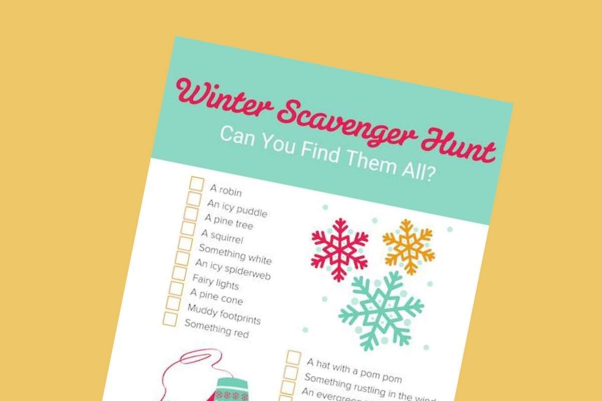 Download Your FREE Winter Scavenger Hunt for Kids